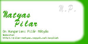 matyas pilar business card