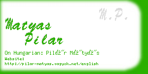 matyas pilar business card